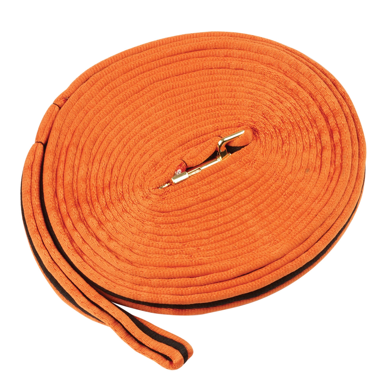 Orange/Black Kincade Brights polstret longeringsline, tofarget, 8 meter