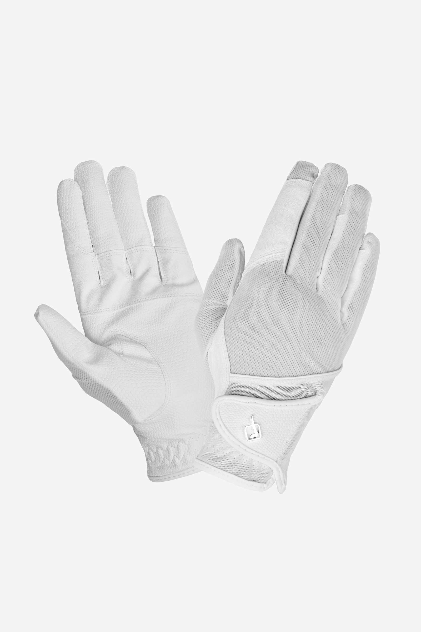White LeMieux Pro mesh ridehansker