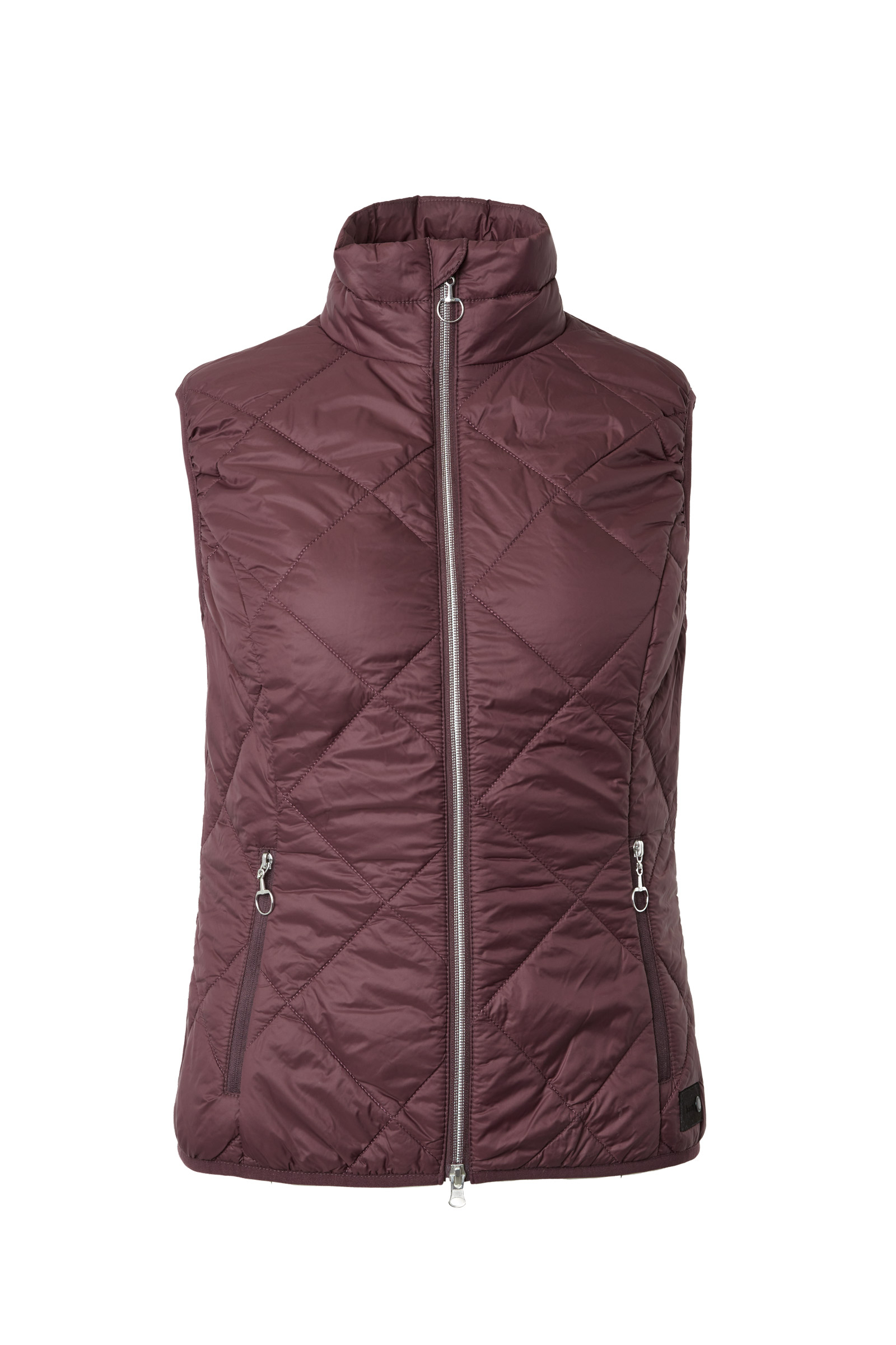 Burgundy Red Mahogany Horze Martina lettfôret vest, dame