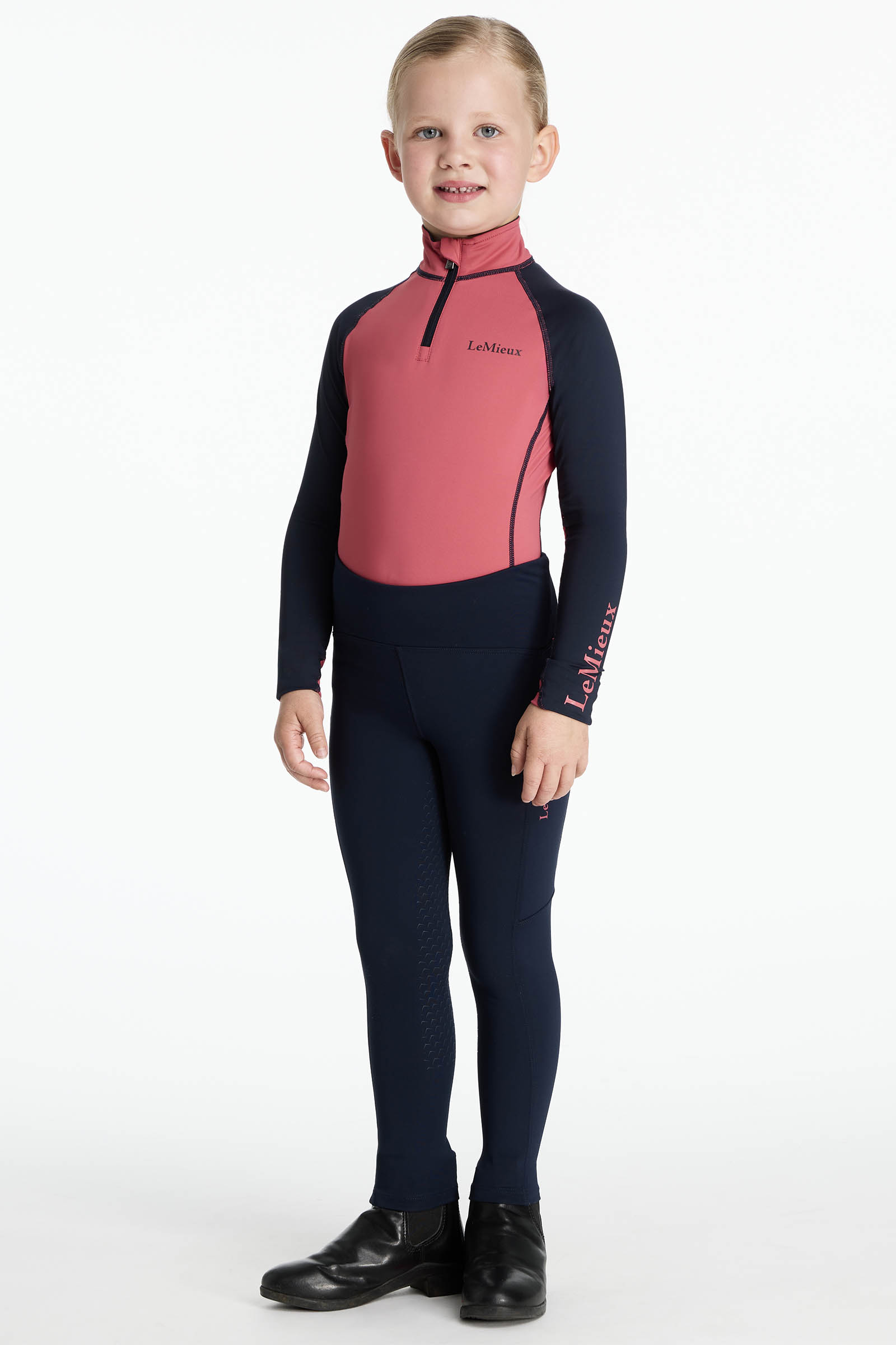 LeMieux Mini Nora trekk-p&aring; ridebukse for barn med b&oslash;rstet innside