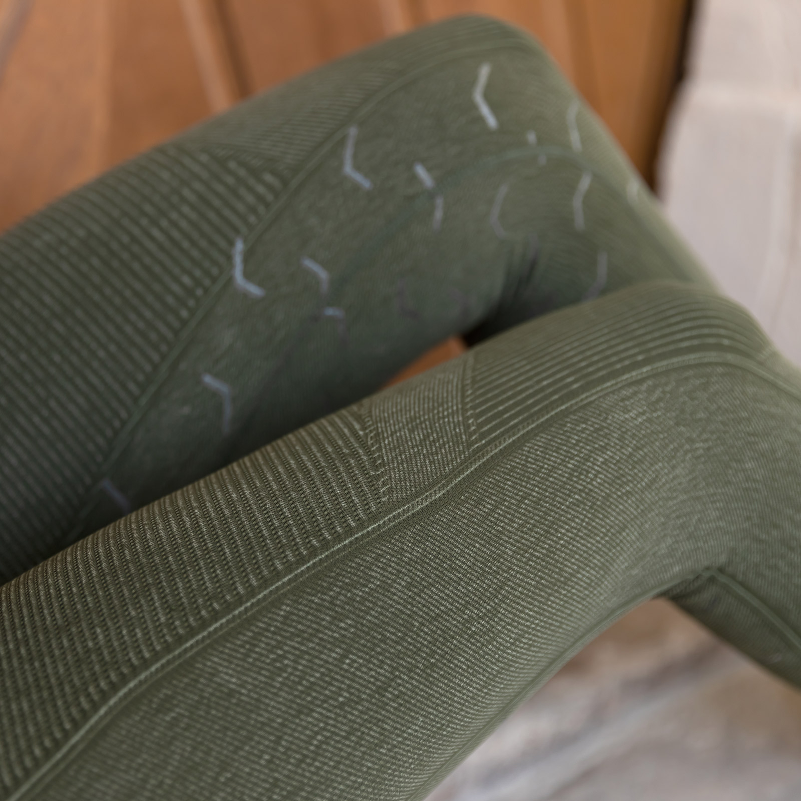 Horze Vanessa tights i denimutseende, sømløs, helforsterket med silikon, dame