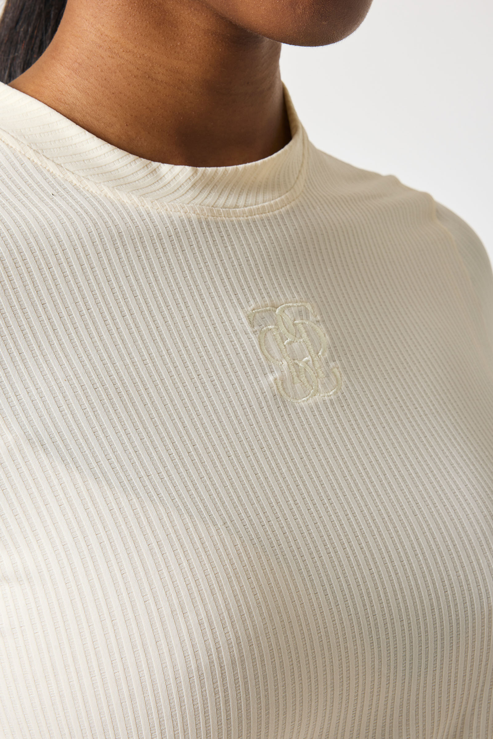 PS of Sweden Courtney S/S Stripet Mesh Topp