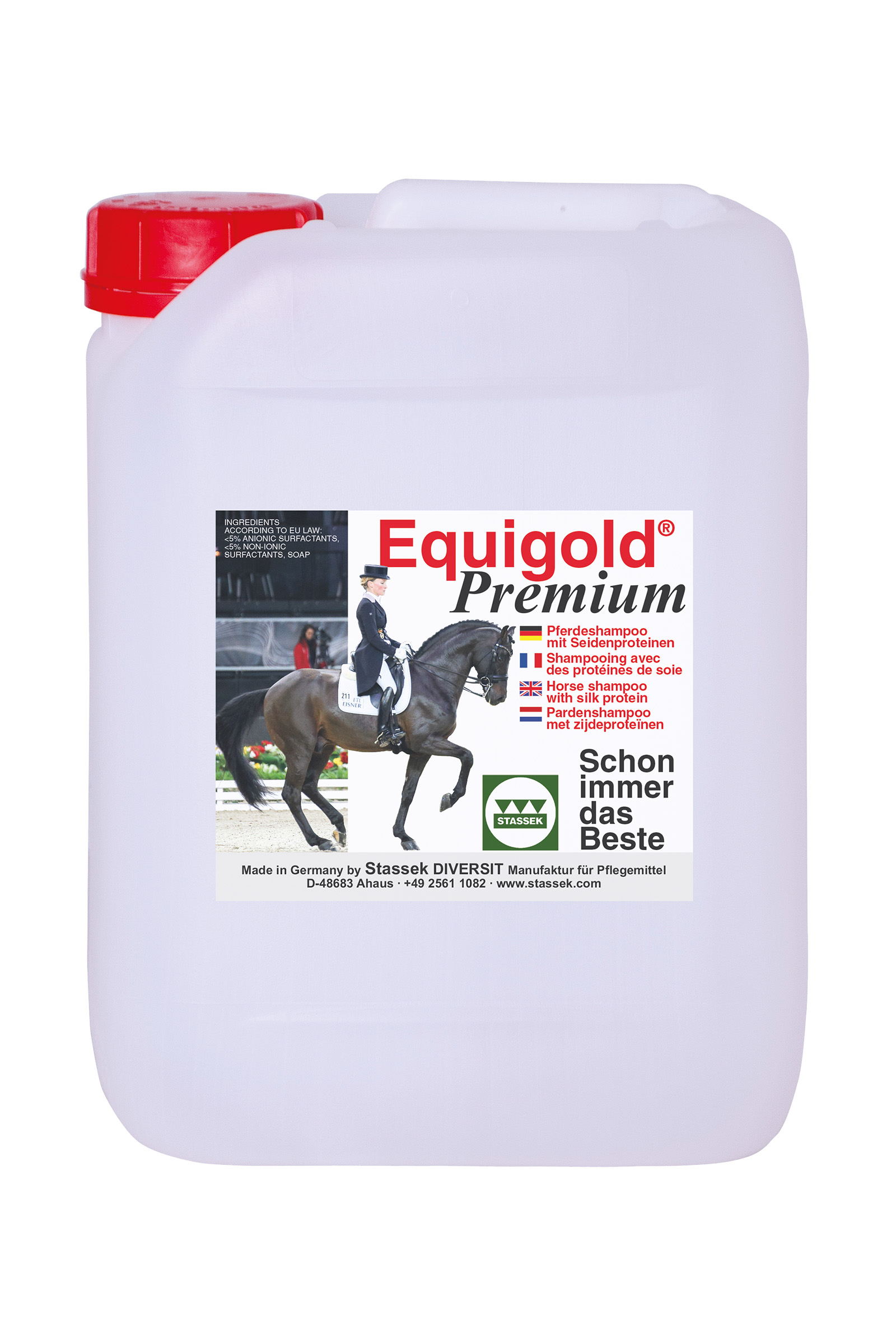 Stassek Equigold Premium Hestesjampo, 5 liters