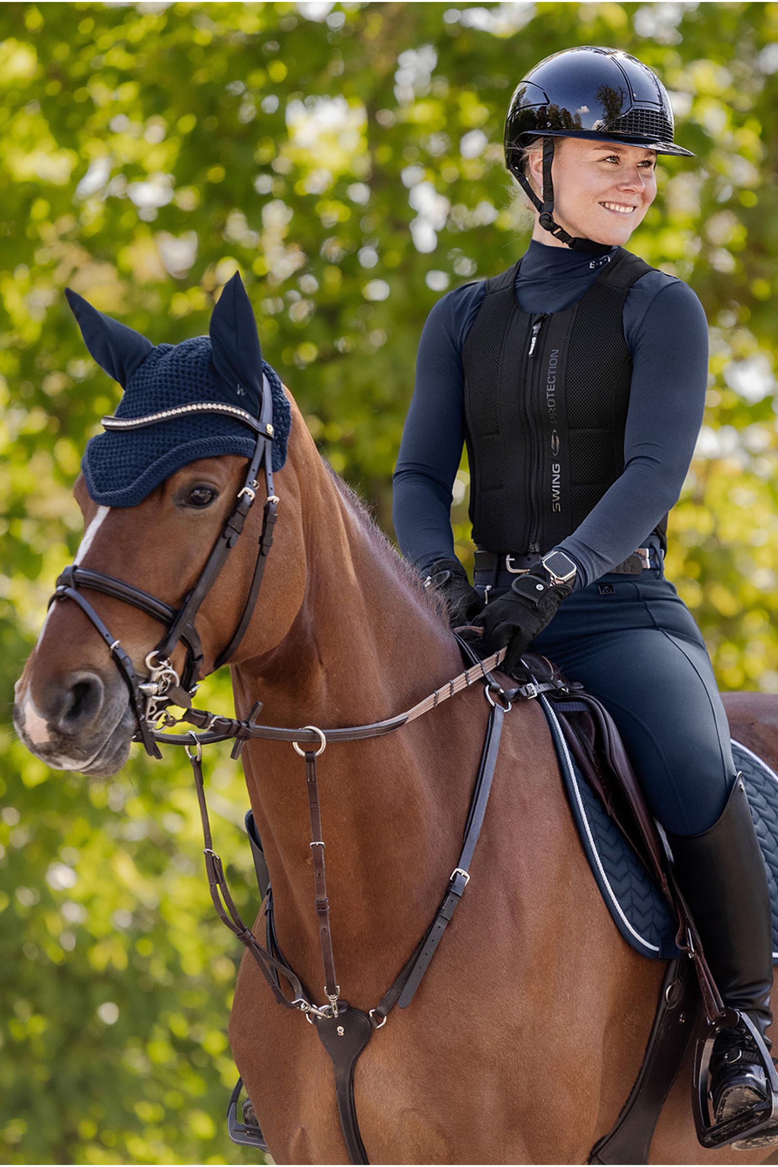 SWING H24 Lady Glossy ridehjelm dame