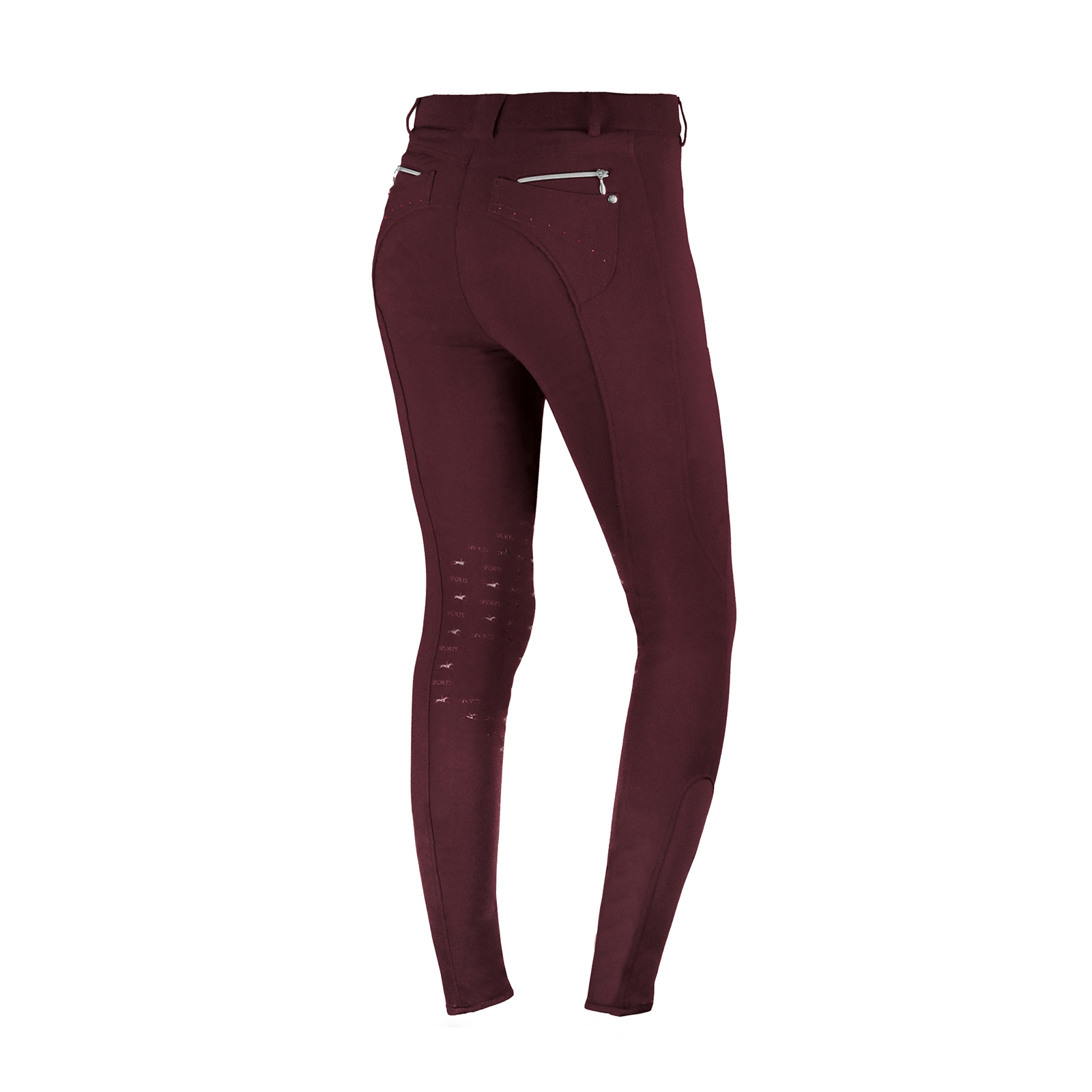 Cassis Purple Schockem&ouml;hle Sports Venus kneforsterket ridebukse, dame