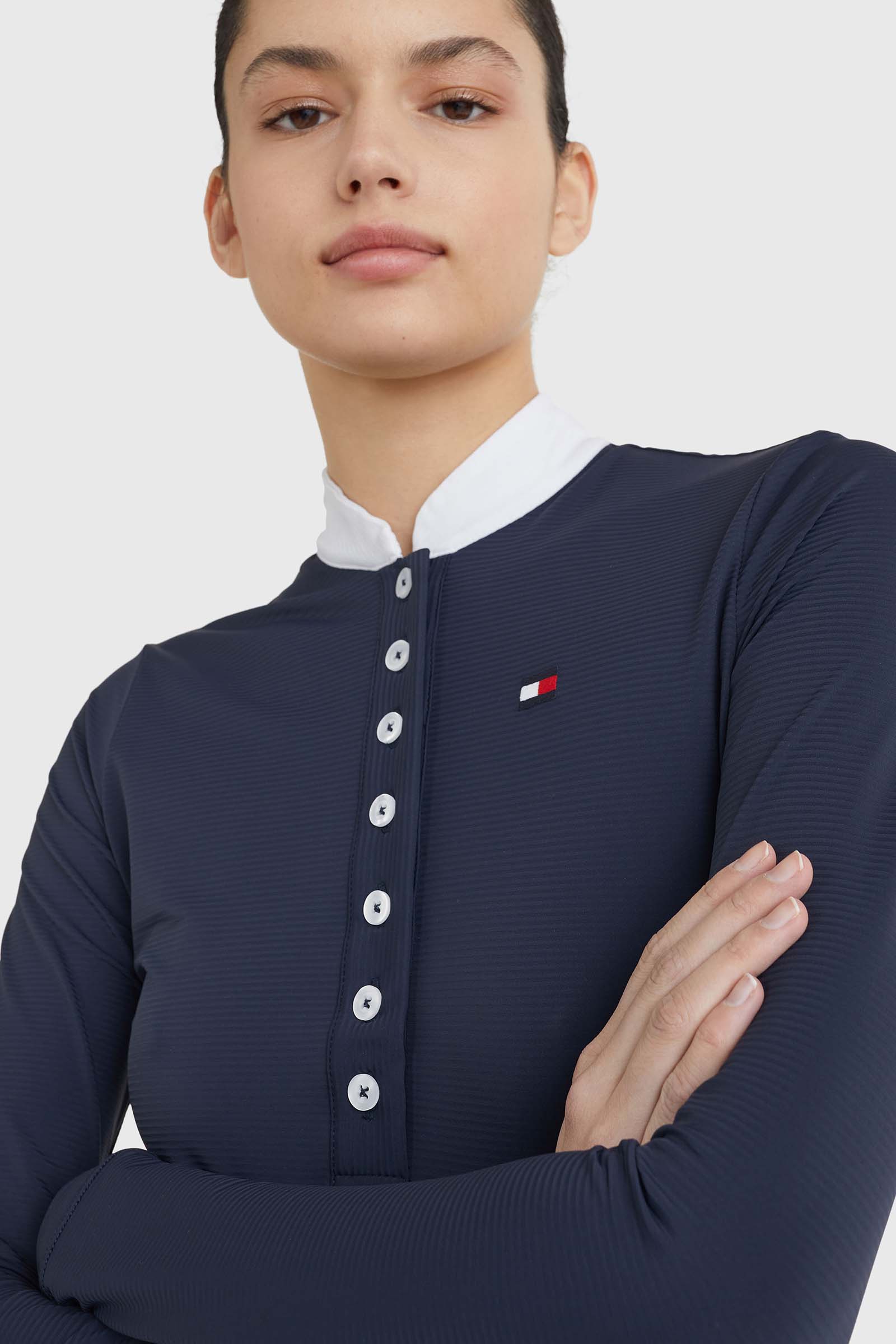 Tommy Hilfiger Equestrian langermet stevneskjorte, dame