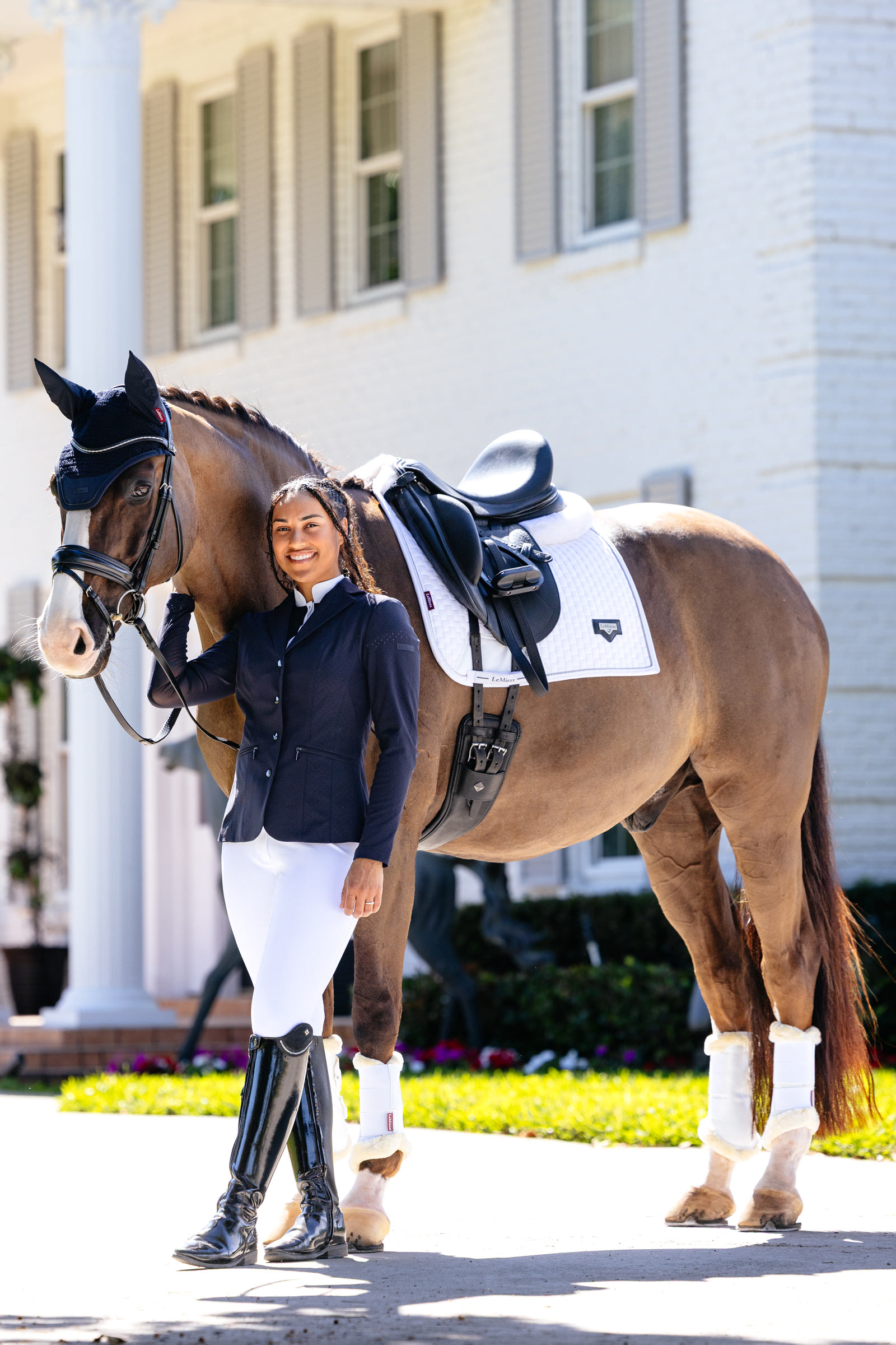 LeMieux Puissance dressursjabrak i imitert semsket materiale