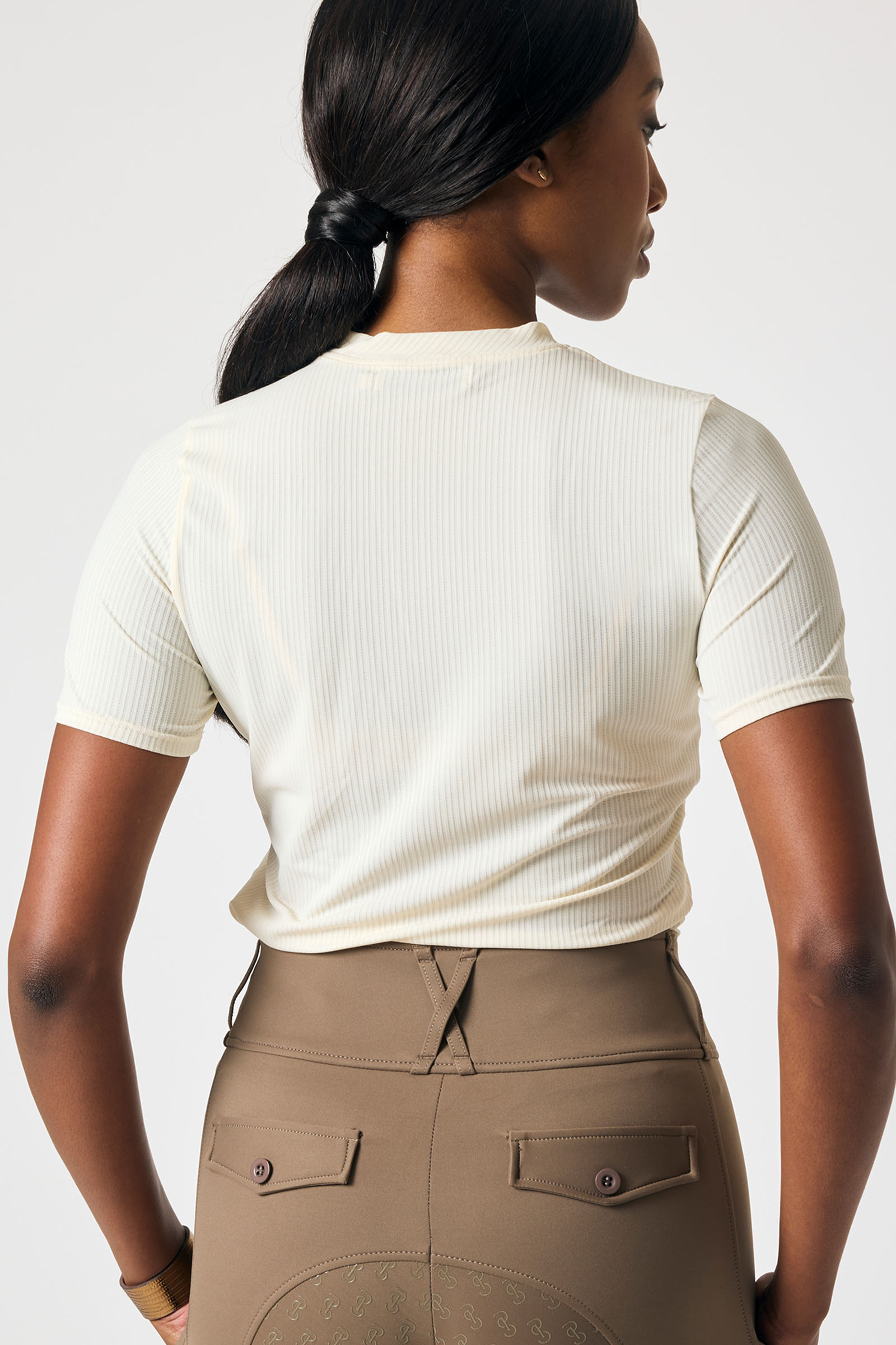 PS of Sweden Courtney S/S Stripet Mesh Topp