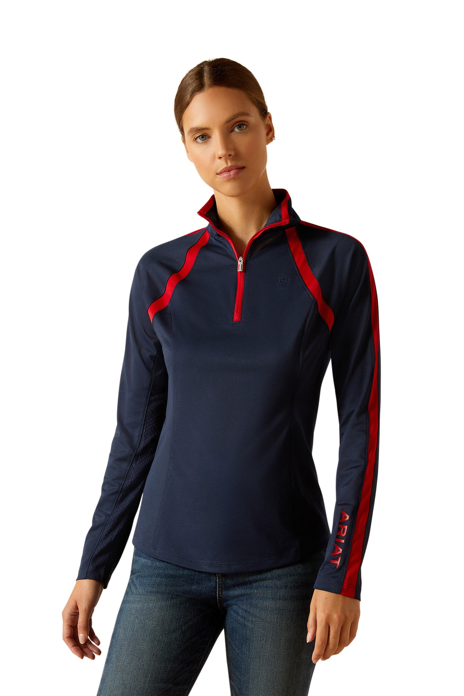 Navy/Red Ariat Sunstopper 3.0 dame-baselayer