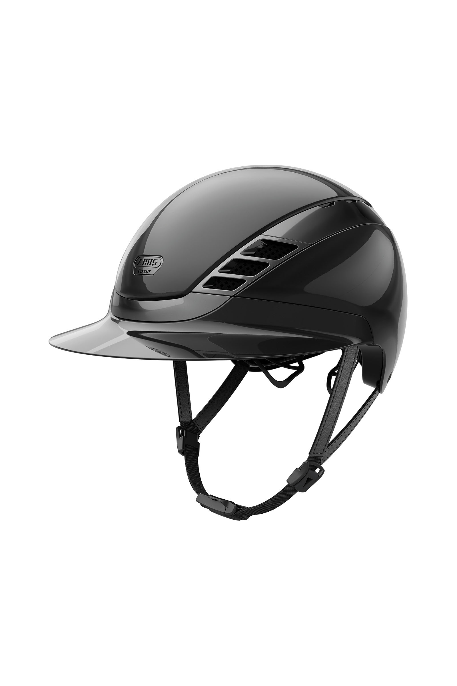 Abus Pikeur AirLuxe Chrome ridehjelm med lengre brem