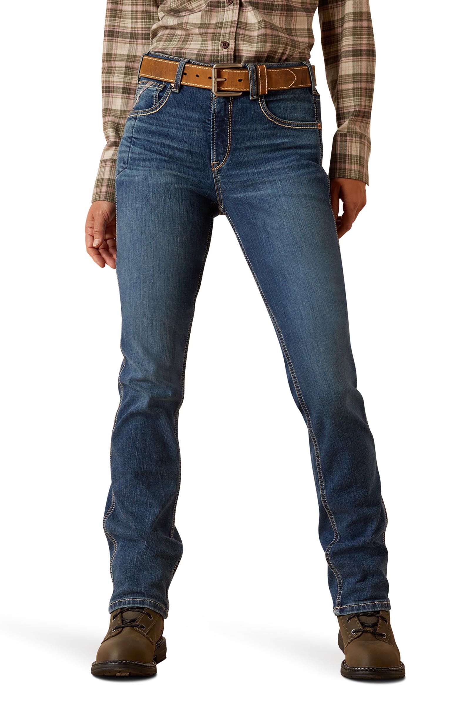 Ariat Rebar HR Riveter Straight Dame jeans med rett ben
