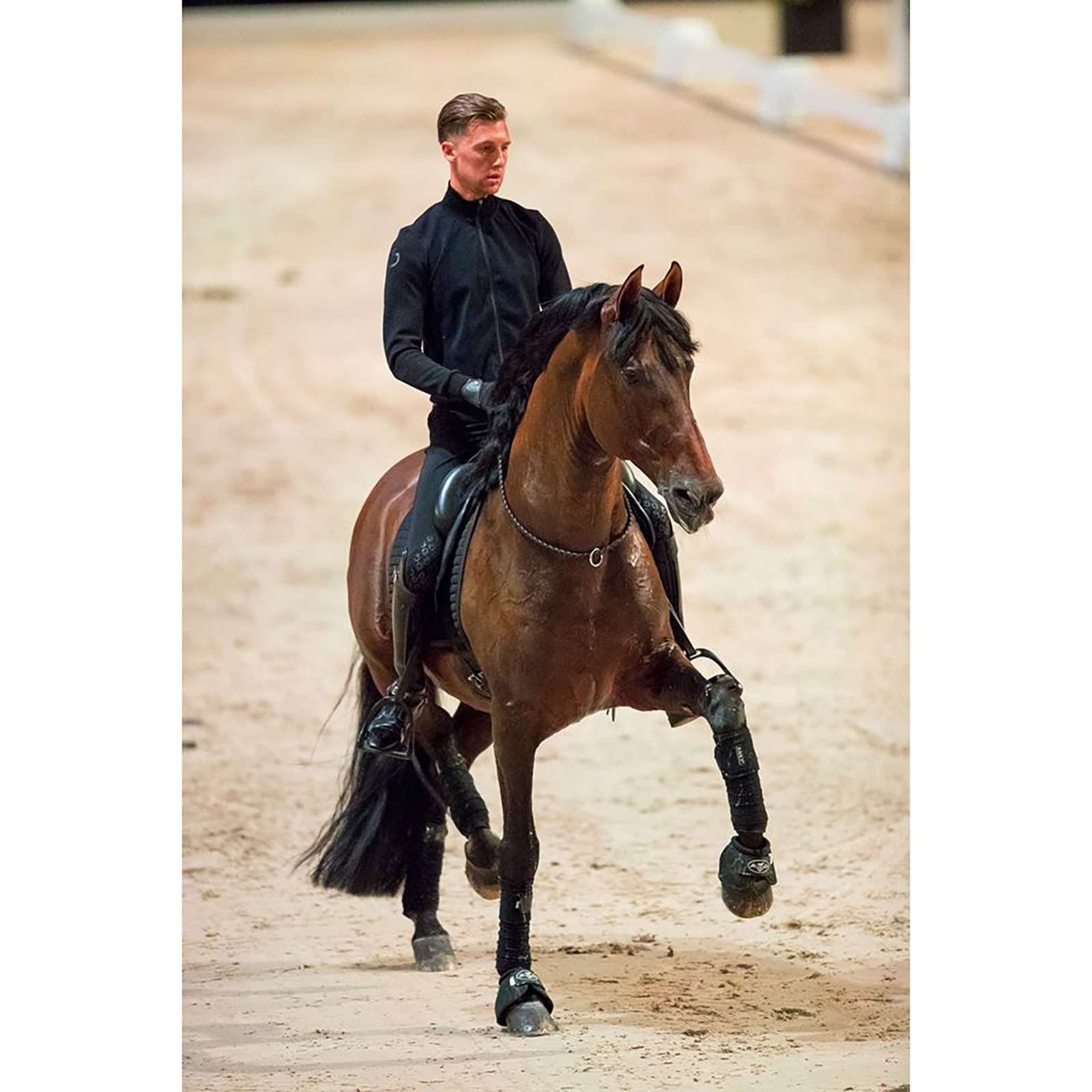 Brown F.R.A. Freedom Riding Articles Kripton halsring (system 1) i vevd lær, 15 mm