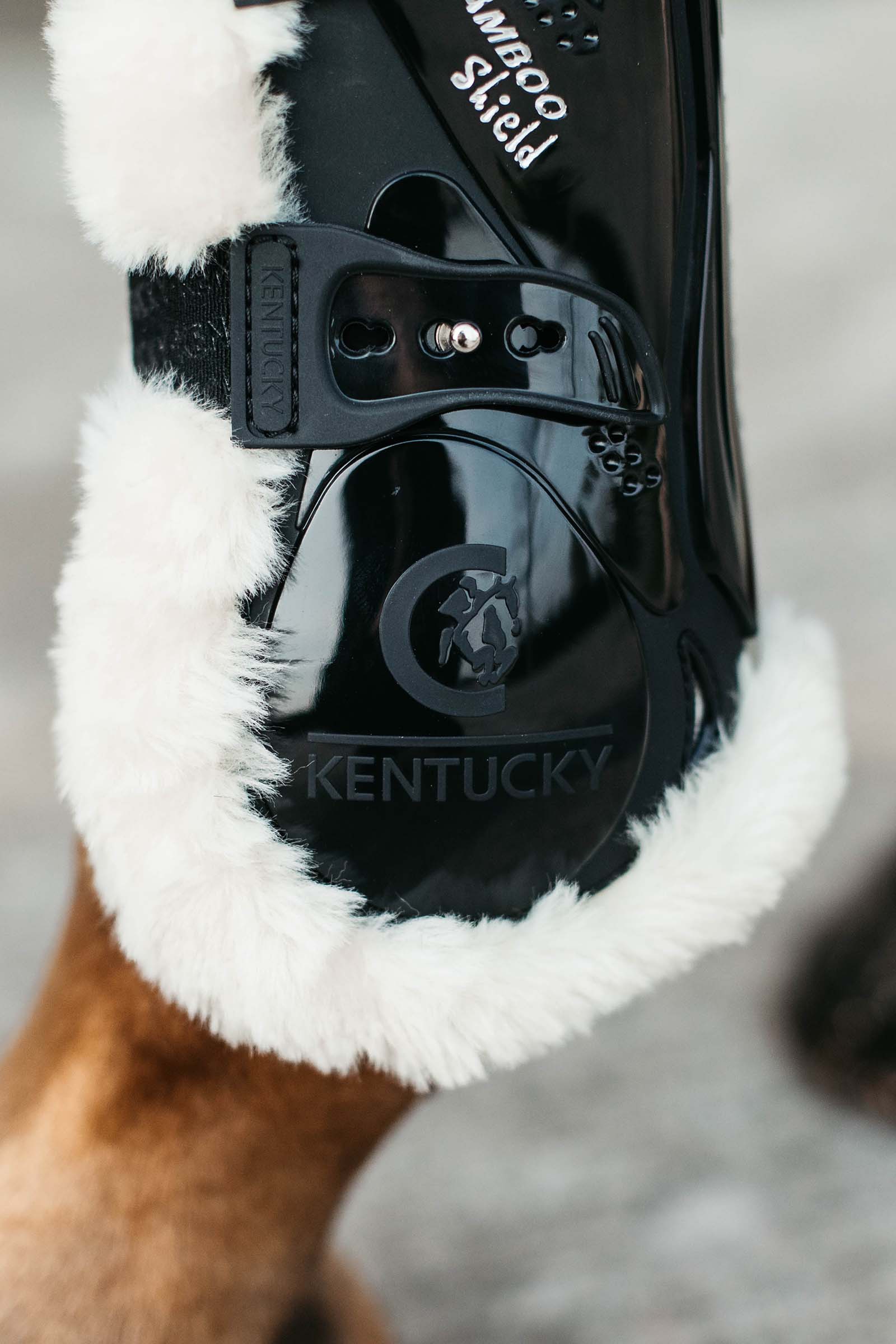 Kentucky Horsewear Vegan elastiske senebelegg med bambus og saueskinn