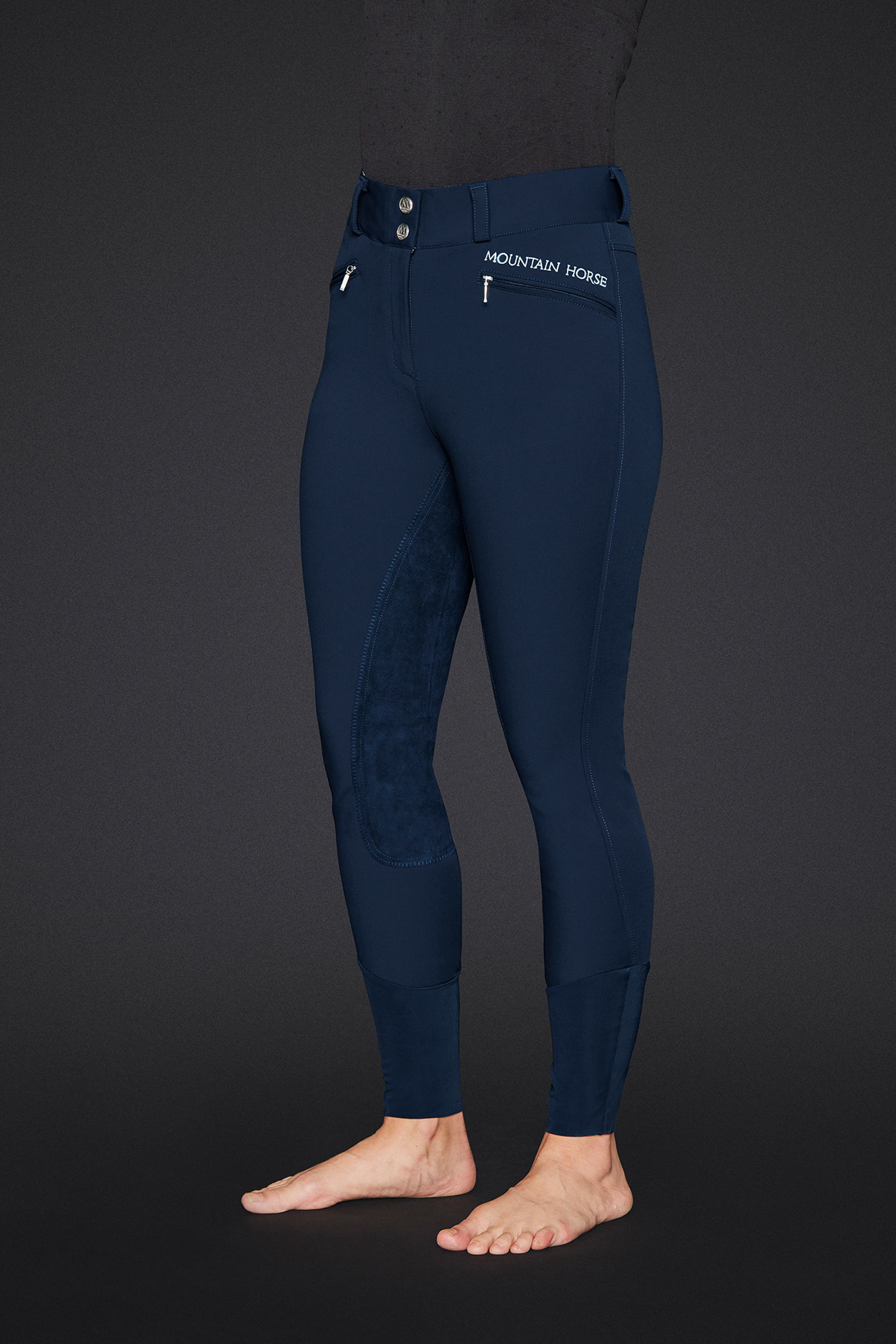 Mountain Horse Diana dame ridebukser med helforsterket sete i imitert skinn