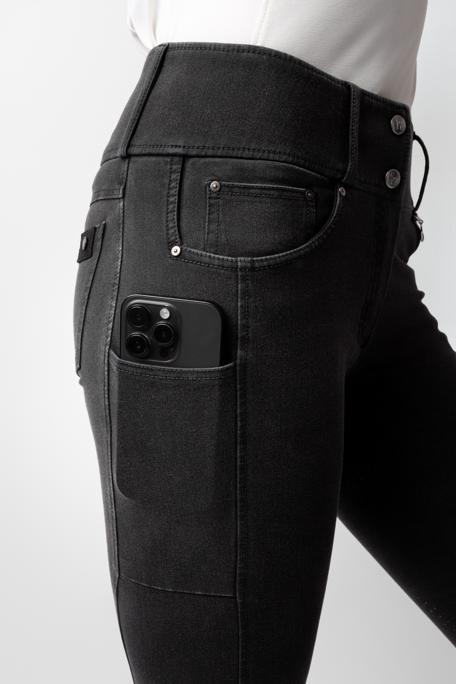 Horze Carolyn denim ridebukser dame full grip