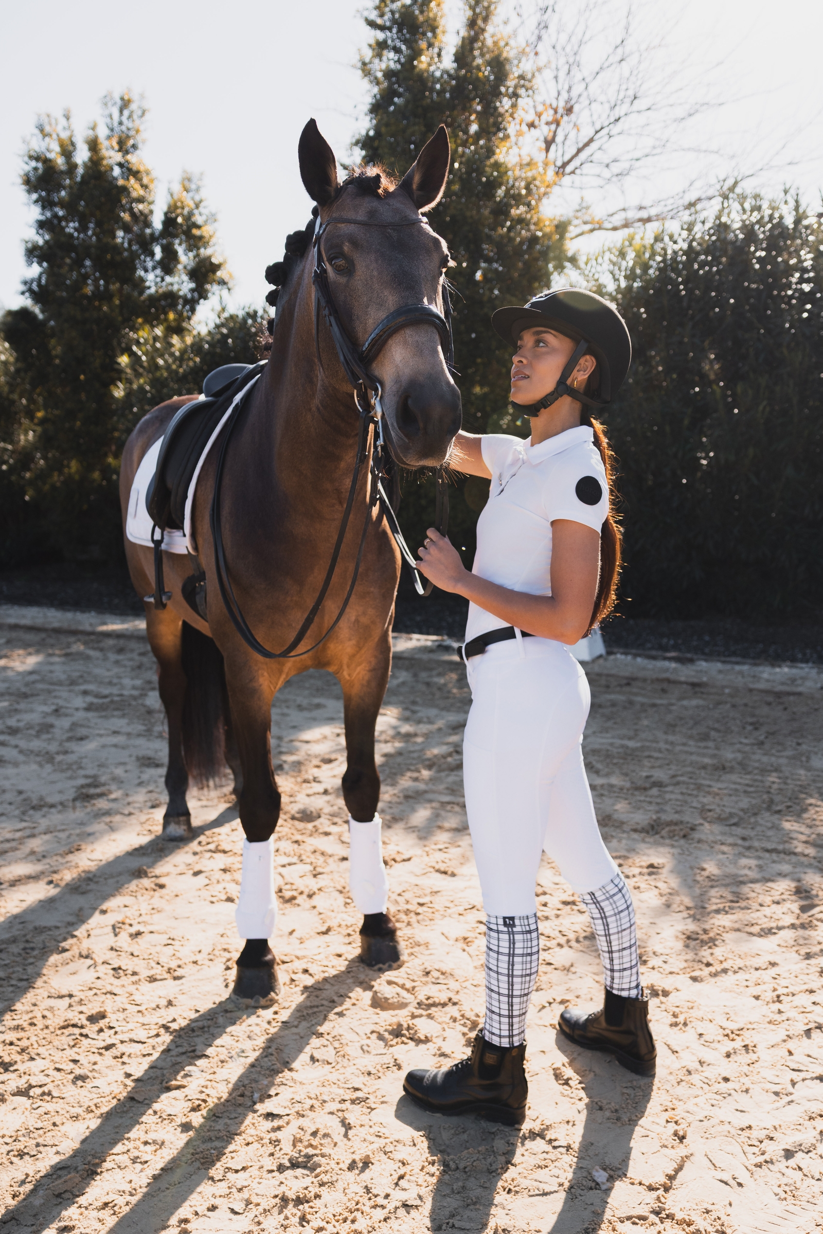 Horze Grand Prix Show Full Grip ridebukser UPF 50+