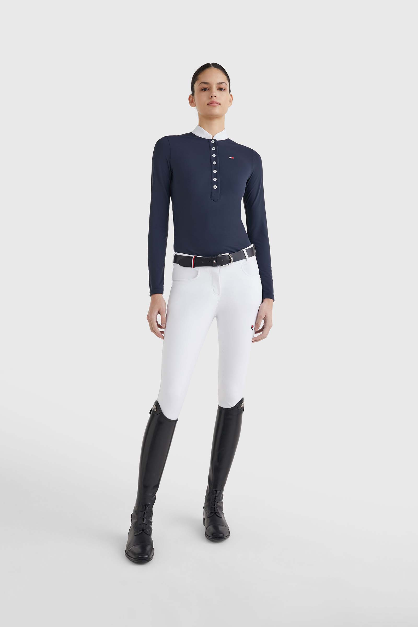 Tommy Hilfiger Equestrian langermet stevneskjorte, dame