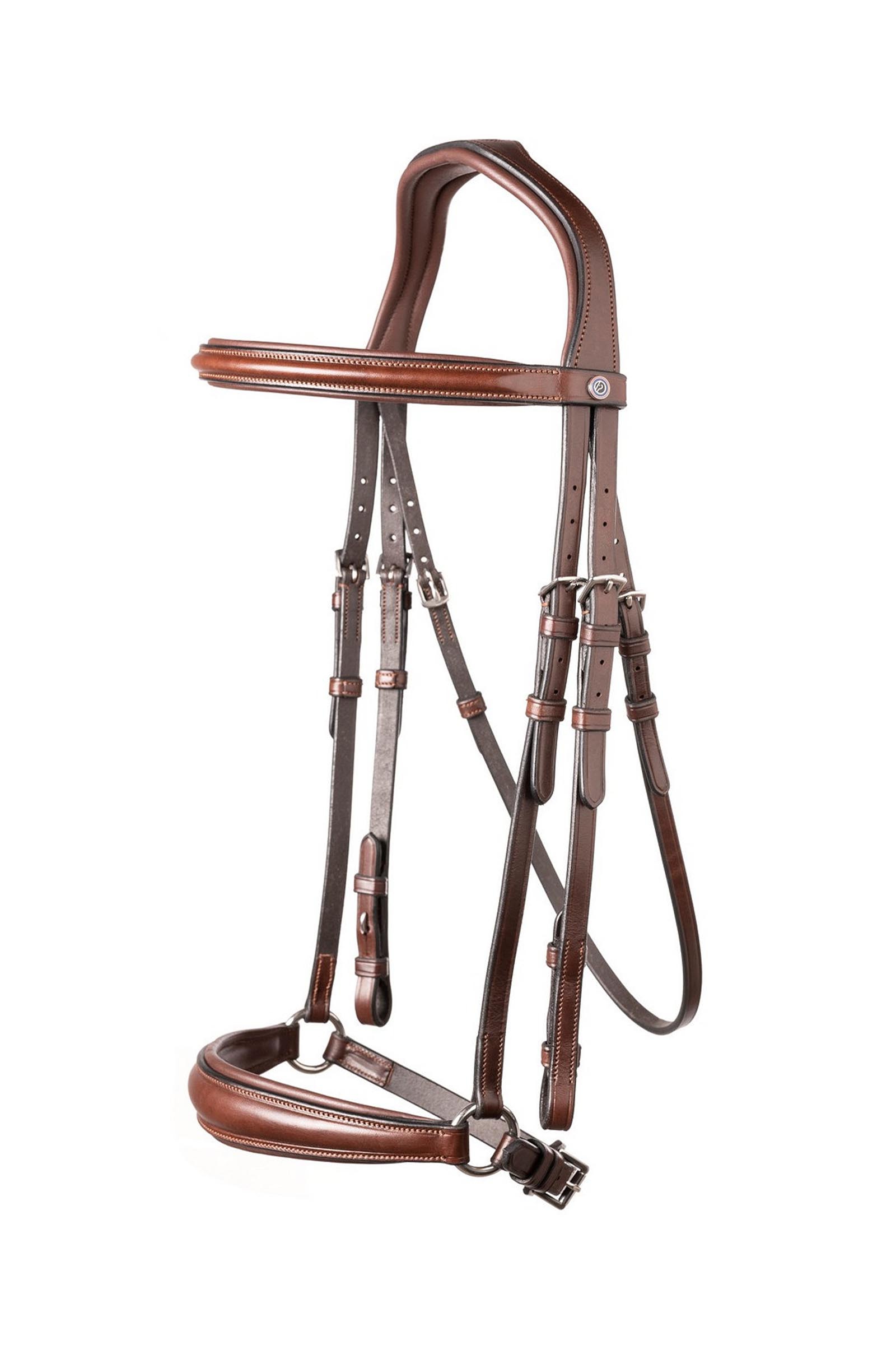 Brown/Silver Trust Equestrian Rome Drop Noseband Bridle