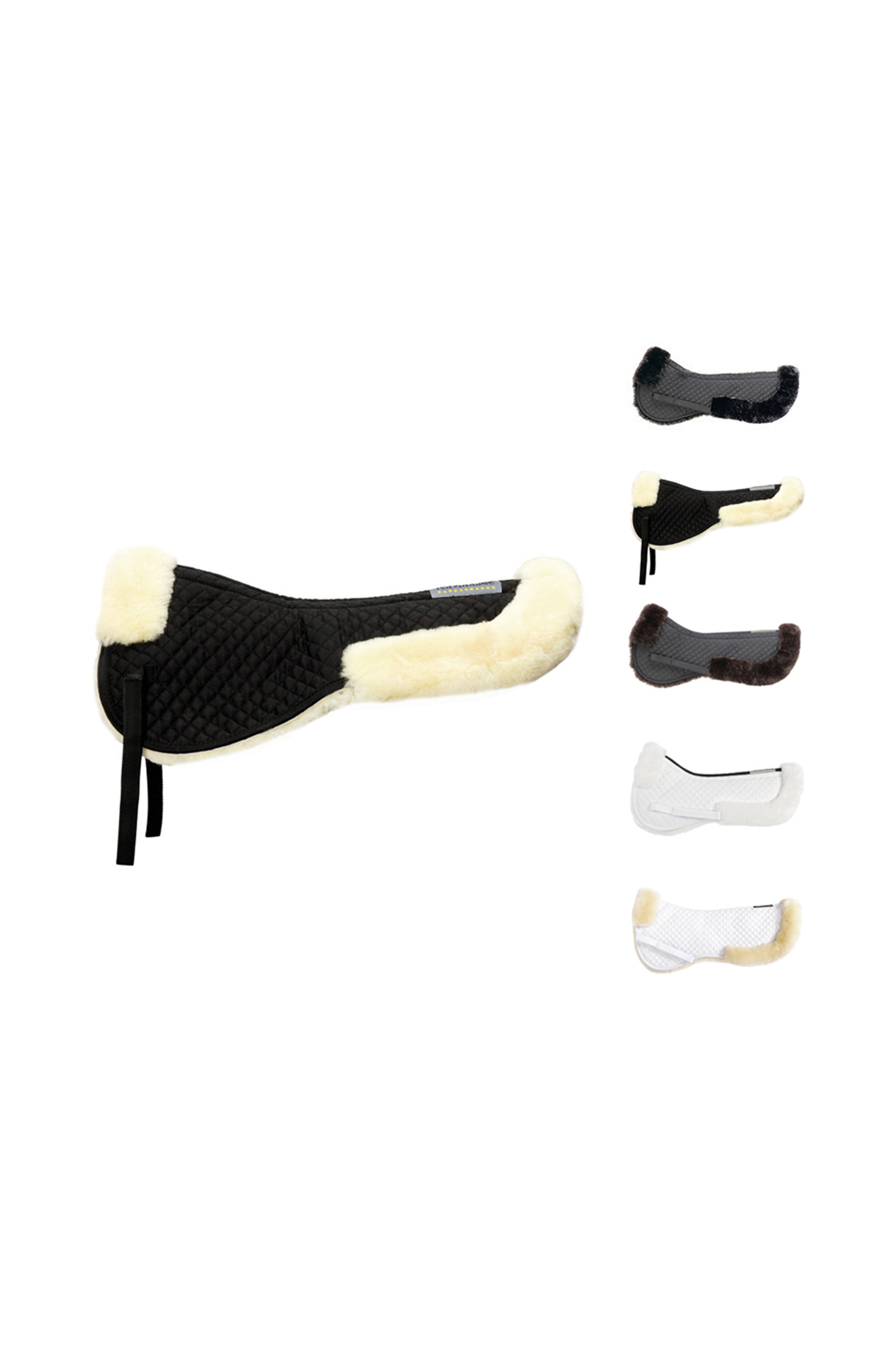 White/White Kavalkade halvpad med ull