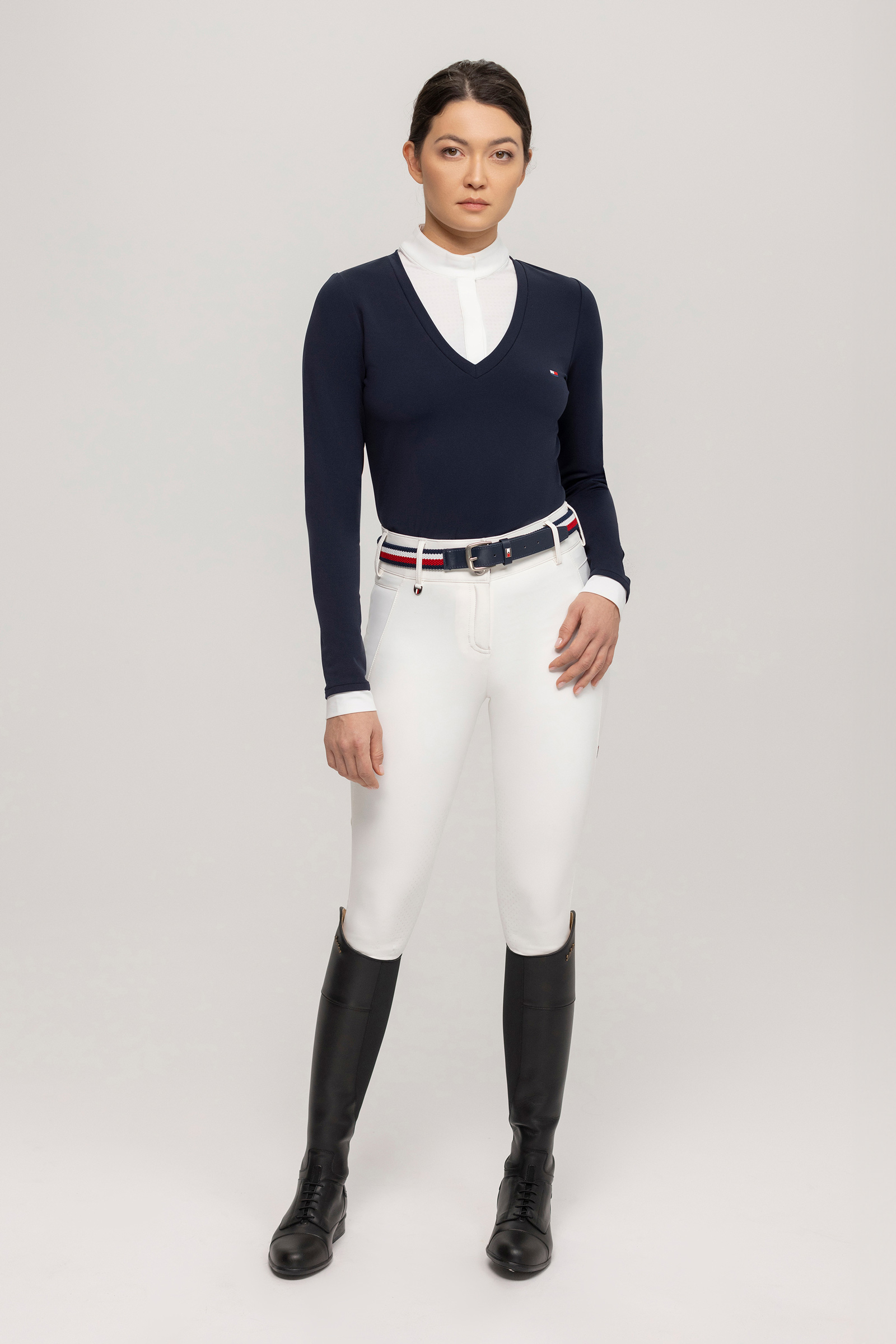 Tommy Hilfiger Equestrian Montana dames 2-i-1 stevneskjorte